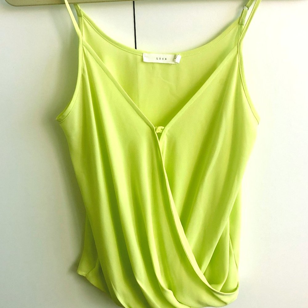 "Lush" Brand, Bright Neon Spaghetti Strap Blouse